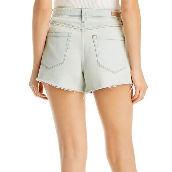 BlankNYC The Barrow High Rise Crochet Front Cutoff Shorts 30 Granny Square NWT - Picture 2 of 11